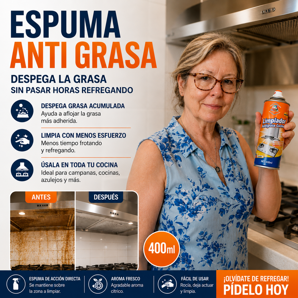 Espuma AntiGrasa - Olvídate de Refregar